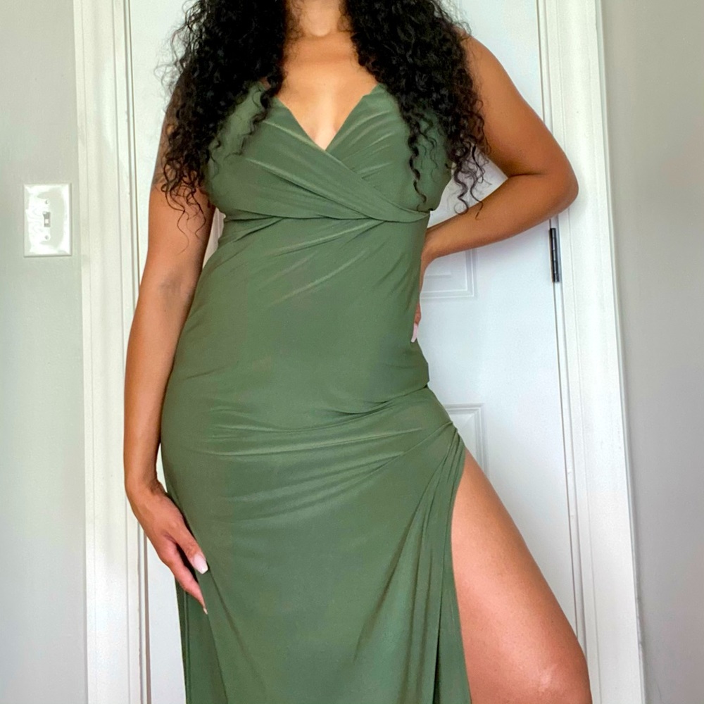 Olive Green Summer Maxi Dress